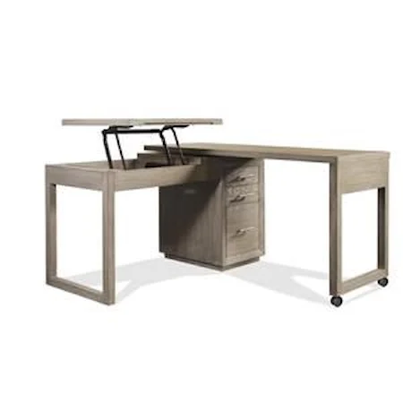 Swivel Lift Top L-Desk